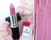 Pink Patina Natural Lipstick, vegan and cruelty-free, natural makeup, gluten free lipstick, light pink lipstick, blue undertones, Pink lips