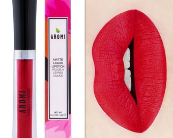 Flamenco Red Liquid Lipstick. True Red Lipstick.  Vegan and Cruelty-Free Lipstick.  Liquid to Matte Lipstick.