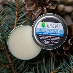 Handsome Solid Cologne, Fragrance, Men&#39;s gift, Manly Cologne, Travel Cologne, Alcohol Free Cologne, Vegan Fragrance. Cruelty-free Cologne