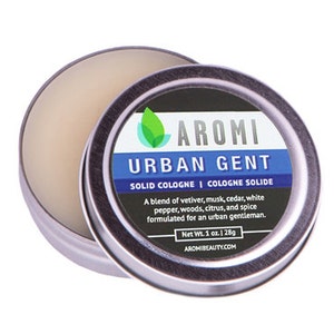 Urban Gent Solid Cologne, Men's Fragrance, Travel Cologne, Alcohol Free Cologne, Balm, Salve, Mustache Wax, Gift for Him, Father's Day Gift