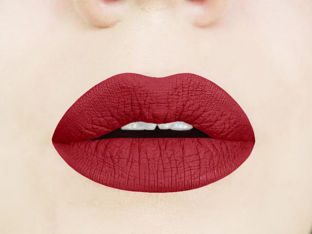 Power Red Matte Liquid Lipstick Red Lipstick Maroon Vegan Cruelty-free Dark  Red Makeup Cosmetics Gluten Free Beauty 