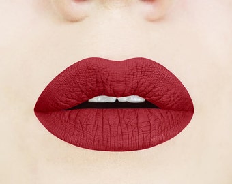 Power Red Matte Liquid Lipstick | Red Lipstick | Maroon | Vegan | Cruelty-free | Dark Red | Makeup | Cosmetics | Gluten Free | Beauty