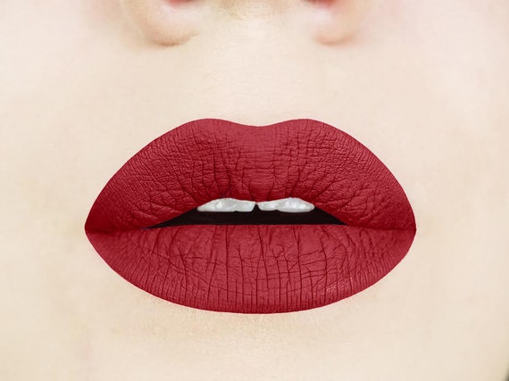 Power Rot Matt Flussigen Lippenstift Roter Lippenstift Etsy