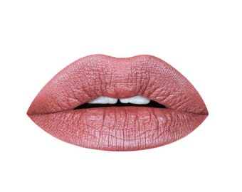 Alpine Bloom Metallic Liquid Lipstick, Chestnut Rose, Berry Lip Color, Shimmery, Glittery, Berry, Vegan and Cruelty-free, Long-lasting