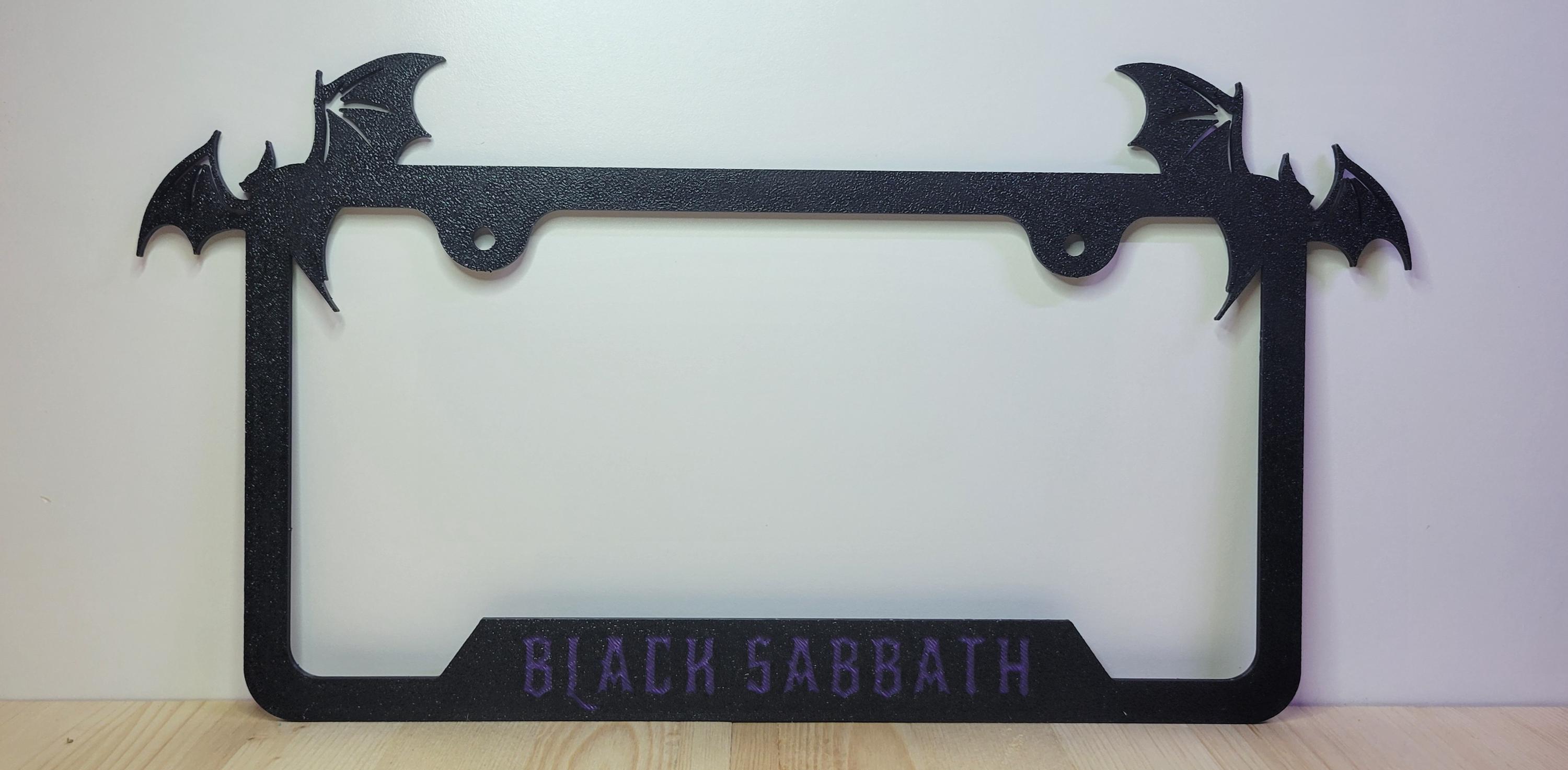 Ozzy Osbourne – Engraved Black Sabbath License Plate Cover Tribute