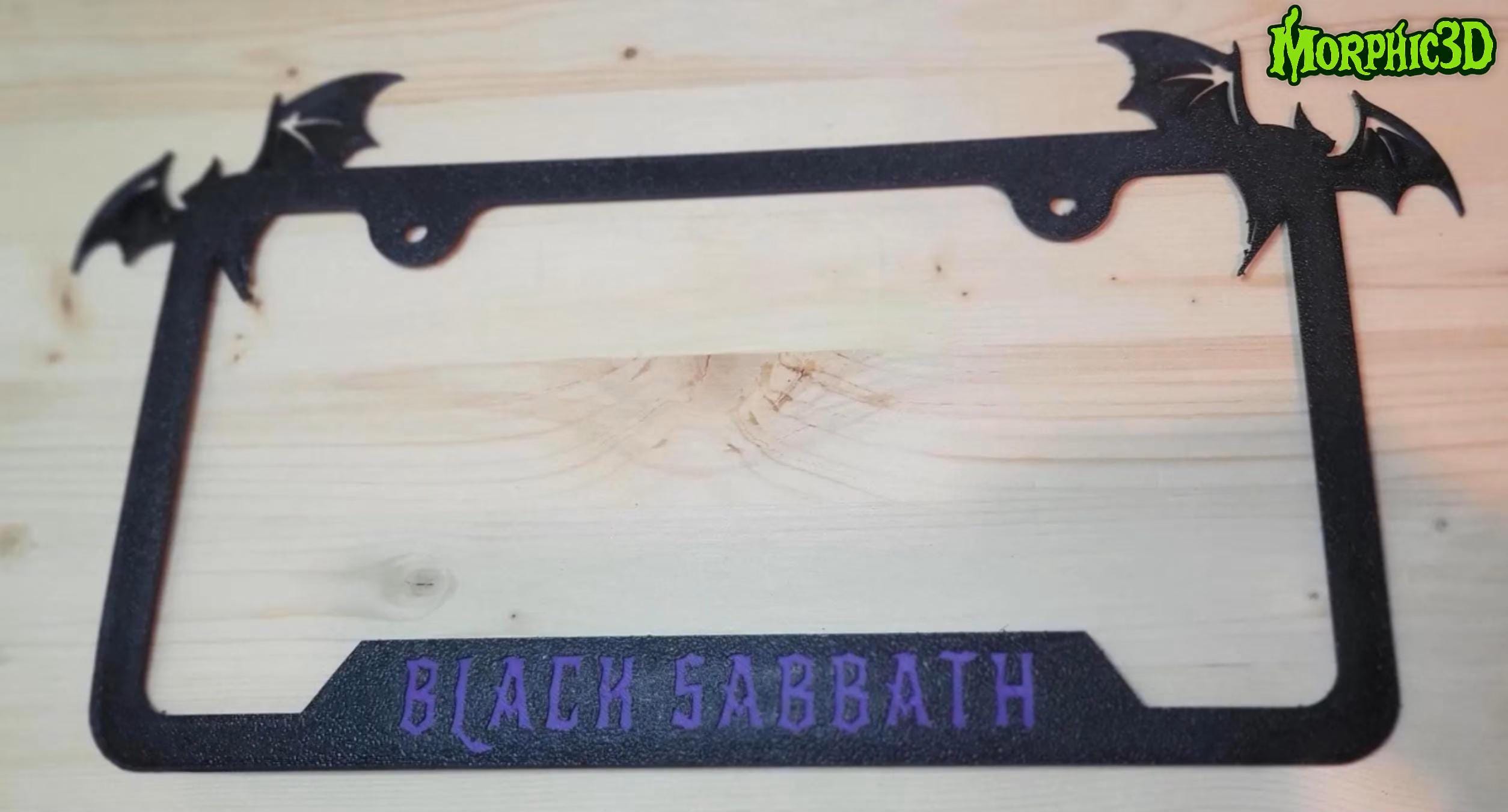Ozzy Osbourne – Engraved Black Sabbath License Plate Cover Tribute