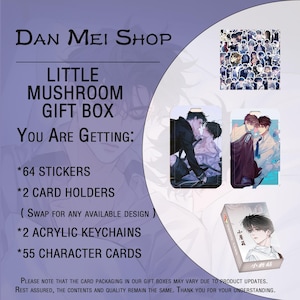 Little Mushroom Gift Box – Danmei Novel Inspired, Yan Ji & An Zhe Themed, BL Fan Gift, Fandom Collectible
