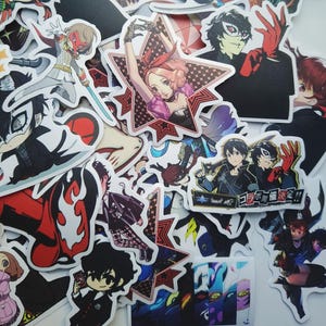 Persona Anime Stickers 50 pieces– Vinyl Decals Featuring Characters from Laptop & Water Bottle Sticker Pack