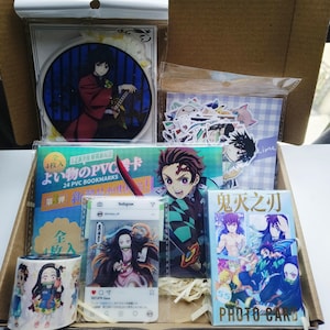 Demon Slayer Gift Box – Anime Fan Gift, Kimetsu no Yaiba Merch, Nezuko & Tanjiro Inspired, Otaku Mystery Box