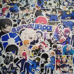 Blue Lock Stickers 50 pieces – Waterproof Anime Soccer Manga Decals, Yoichi Isagi Team, Laptop & Water Bottle Sticker Set