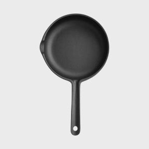Japanese Cast Iron Frying Pan | Skillet 20cm – Handmade by OIGEN | Deep with Pour Spouts | Ideal for Daily Cooking | Made in Japan