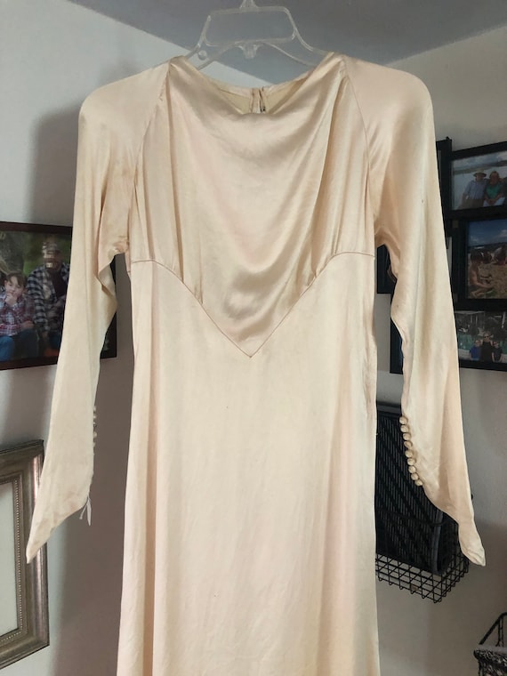 Early 1930's bias cut Wedding gown- Ivory