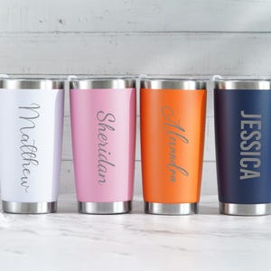 Personalized Tumbler, Insulated Engraved Cup, Laser Engraved Tumbler, Stainless Steel cup, Bridesmaid Tumbler, Travel Mug Gift 25060901