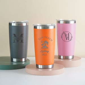 Personalized Tumbler, Engraved Cup, Travel Tumbler, Bachelor Party Gifts, Stainless Steel cup,  20oz Insulated, Gift For Her Or Him 25052401