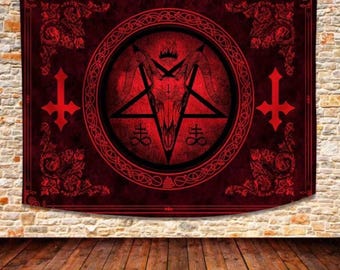 Gothic Wall Tapestry,Halloween Wall art,Halloween Tapestry, Witchy Wall Hanging, Halloween Vikama Decor, Gothic Bedroom Living Room,Haloowen