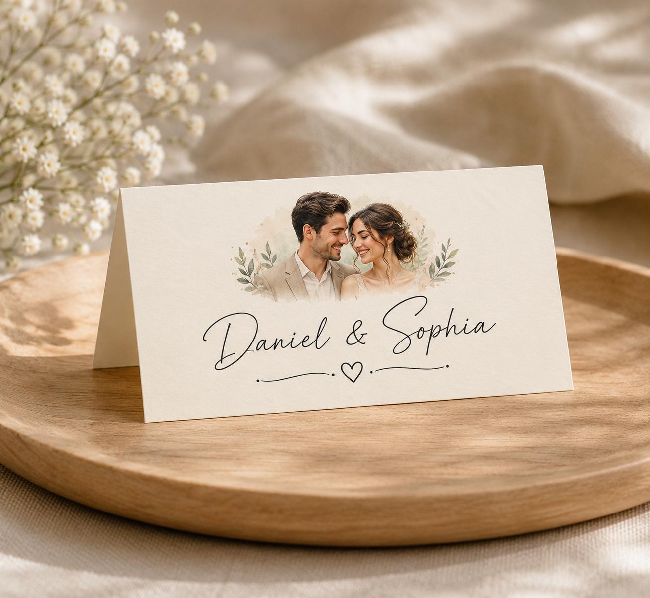 Custom Foldable Table Tent Cards | Personalized Wedding Place Signs ...
