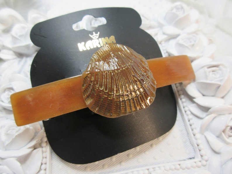 Acetate Made in France Barrette Made in France Barrette Vintage Karina Made in France Shell Look barrette Karina NEW old stock