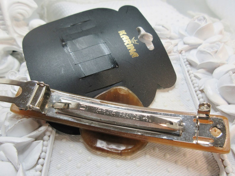 Acetate Made in France Barrette Made in France Barrette Vintage Karina Made in France Shell Look barrette Karina NEW old stock