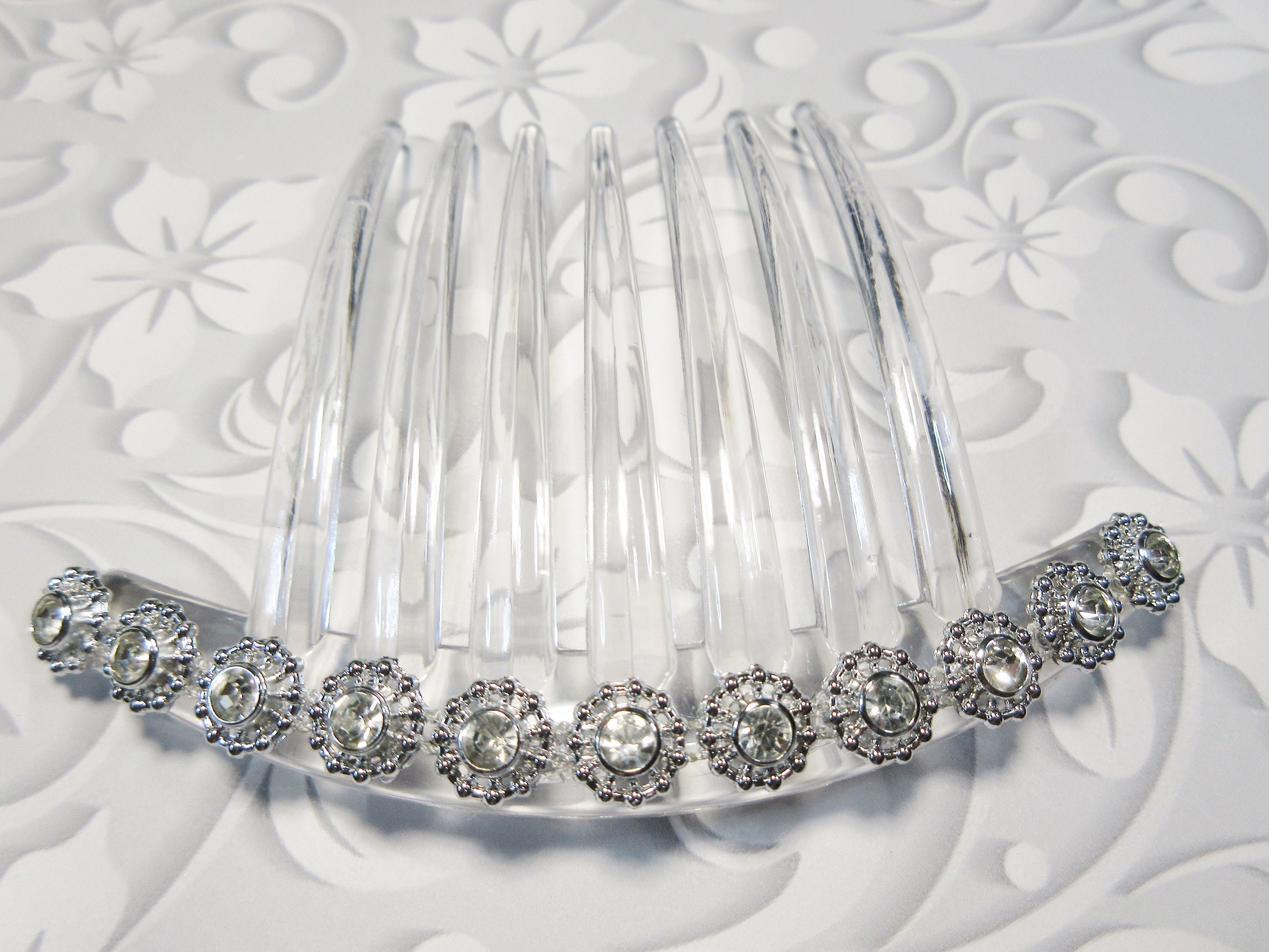 Sterling Silver Hair Pic/ comb French twist Amazon.com : 8 Pack Leaf Hair Side Combs for Women Girl  main image 2