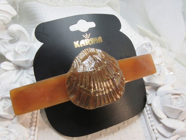 Acetate Made in France Barrette Made in France Barrette Vintage Karina Made in France Shell Look barrette Karina NEW old stock