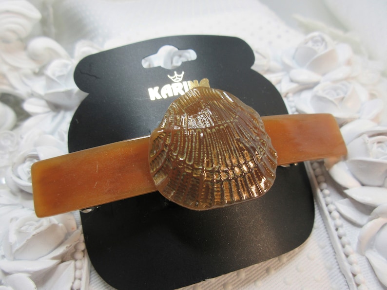 Acetate Made in France Barrette Made in France Barrette Vintage Karina Made in France Shell Look barrette Karina NEW old stock