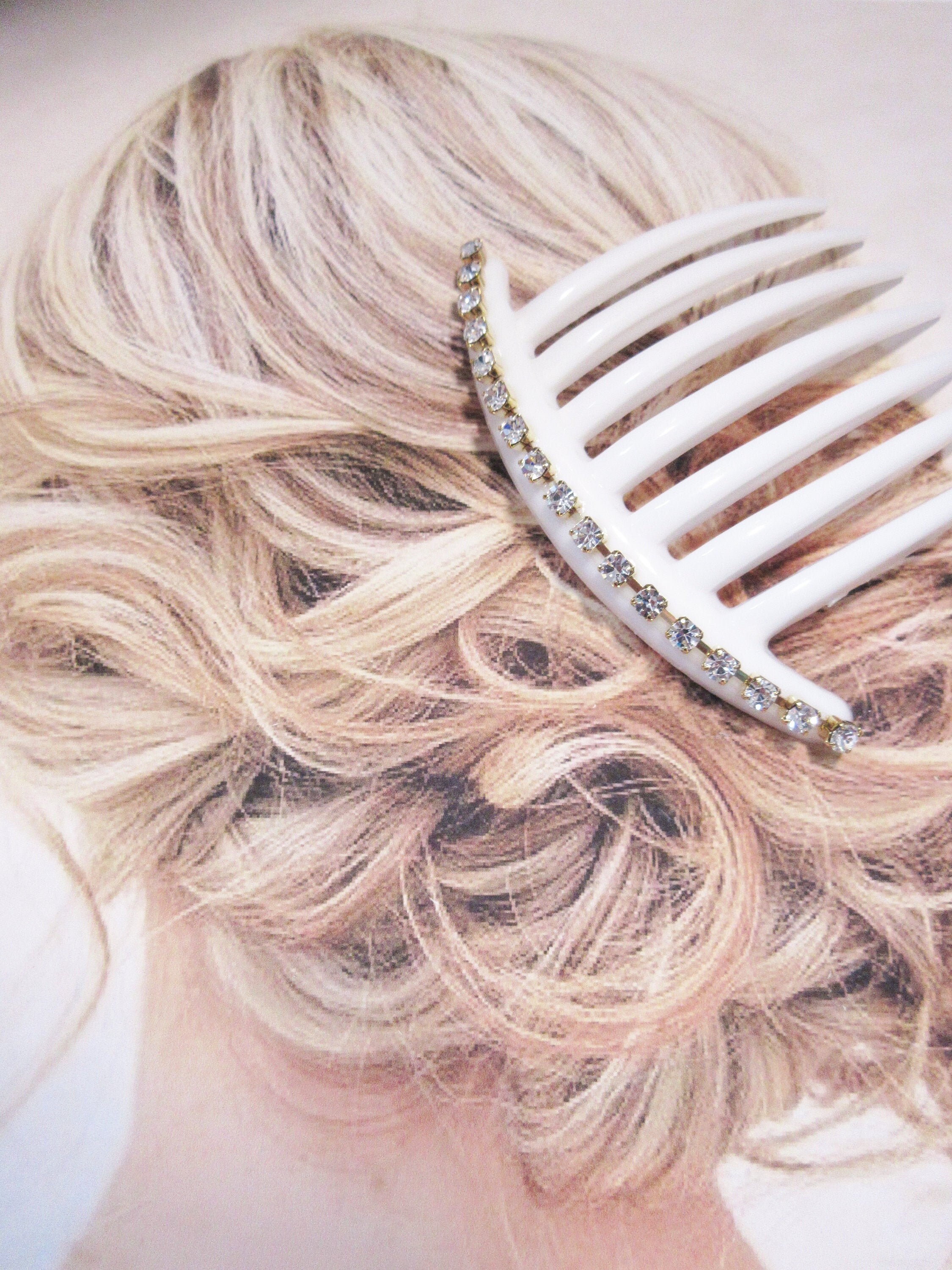 Extra Thick Vintage French hair comb for white gray hair Etsy