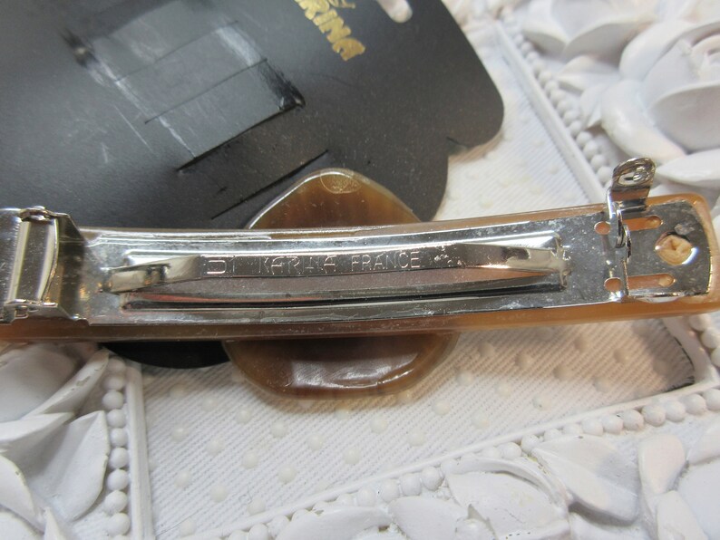 Acetate Made in France Barrette Made in France Barrette Vintage Karina Made in France Shell Look barrette Karina NEW old stock