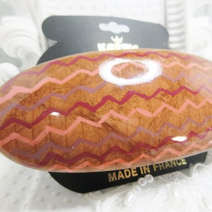 Vintage Karina Made in France Mauritius Acetate Lucite Large heavyweight French Clip Barrette, Vintage Statement Hair Barrette new old stock