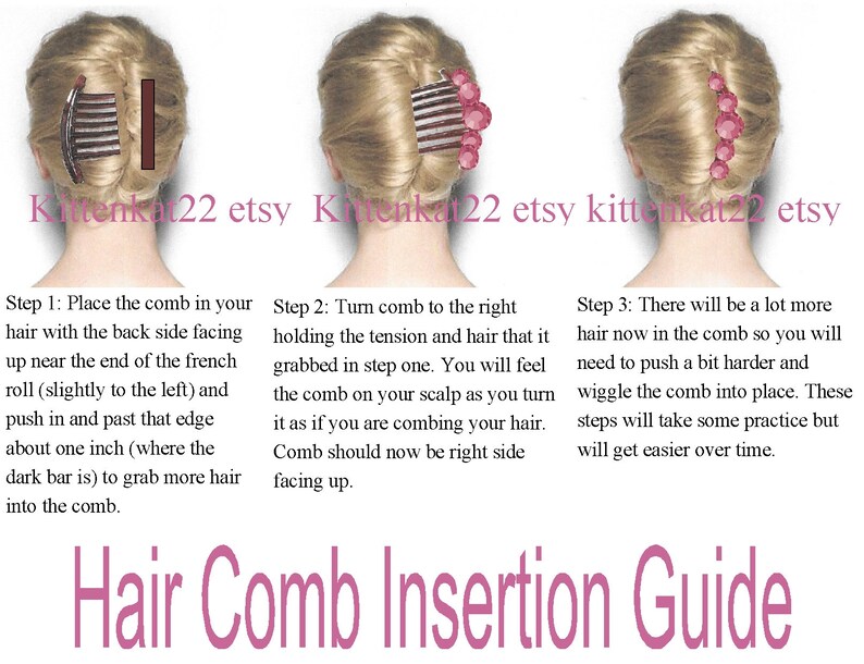 Pageant Hair combs Rhinestone hair combs Dance hair comb Side hair comb Comb Sparkling AB Clear Triple Row crystal side hair comb pair