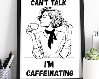 Club Coffee Wall Art, Retro Coffee Poster, Coffee Cart Print, Coffee Station Decor, Coffee Lover Art, Coffee Bar Print Art, Coffee Vibes
