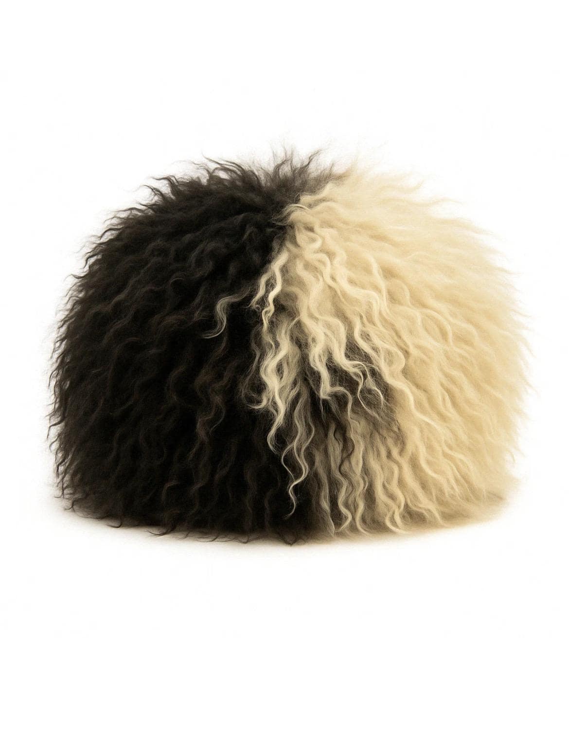 Two-tone Papakha Hat | Real Sheepskin Wool Caucasian Highlander