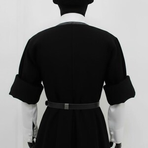 Chokha géorgienne en laine noire | Manteau ethnique national pour homme fait main image 3