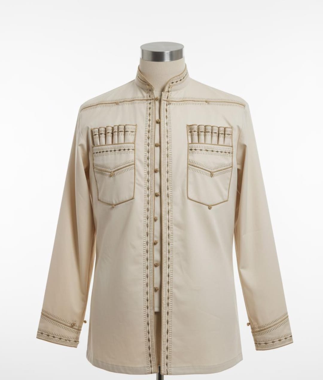 トップス Rosymonster kurage border tunic Khaki Circassian Beshmet Shirt | Handmade Georgian Tunic With