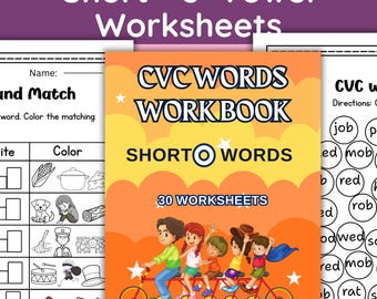 Short Vowel O CVC Worksheets | Kindergarten Phonics Activities | Early Reading Practice | CVC Word Families PDF
