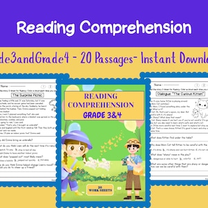 Grade 3-4 Reading Comprehension Worksheets: 20 Printable Passages (PDF)