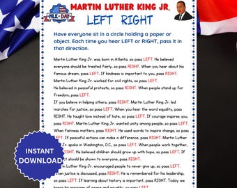 Martin Luther King Jr. Left Right Game | MLK Day Classroom Activity, Juneteenth