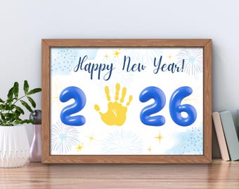 New Year 2026 Handprint Art | Keepsake Gift (Digital Download)