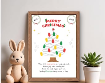 Christmas Handprint Art | Tree Art Baby Keepsake (Canva Template & PDF)