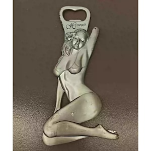Vintage Iron Bottle Opener Carved in Bikini Woman Shape, Collectible Charm Home Decor, Vintage Drinkware,  Boutique Tableware