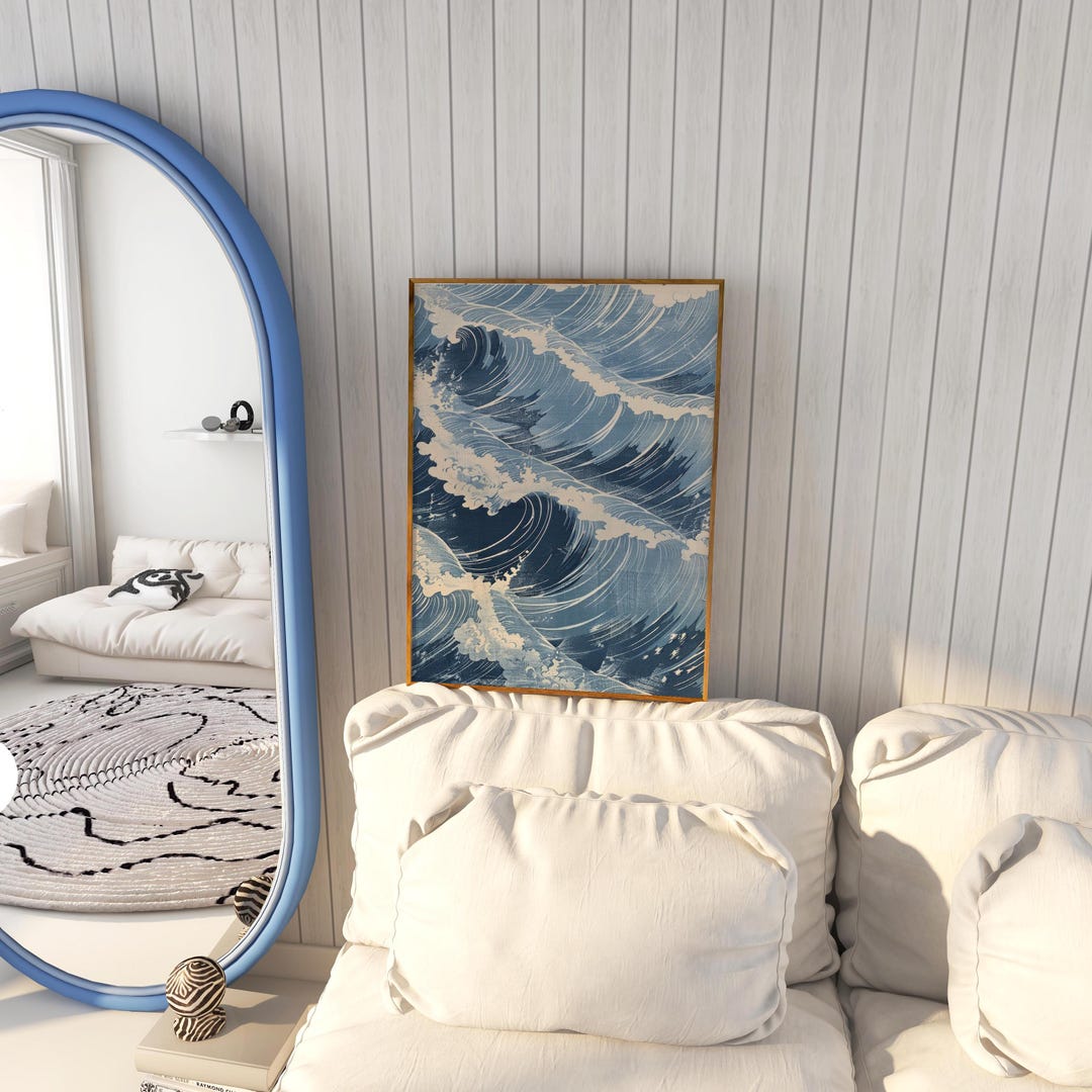 Blue Rolling Waves Pattern - Etsy