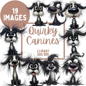 Funny Dog Clipart Bundle Quirky Canine Images Transparent PNGs for Pet Junk Journals Decoupage Sublimation Collage  Stickers and crafting