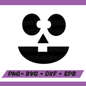Halloween Face SVG: Pumpkin Cricut Files (Digital Download)