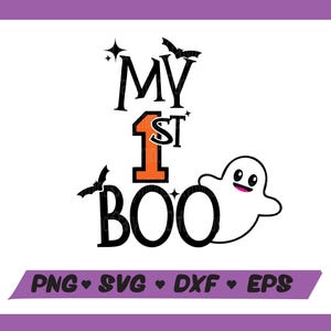 My First Boo Ghost SVG, Halloween Cut File (Digital Download)