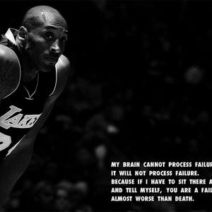 Kobe Bryant Quote Poster | Mamba Mentality Wall Art | Basketball Legend Print | Inspirational Sports Decor | 20x30&quot;