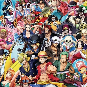 One Piece Anime Poster – Luffy Wanted Bounty Art Print, Straw Hat Pirates Wall Decor, Manga Room Gift for Anime Fans