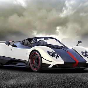 Pagani Zonda Supercar Poster | Exotic Car Wall Art Print | Hypercar Garage Decor | Luxury Racing Car Poster 20x30