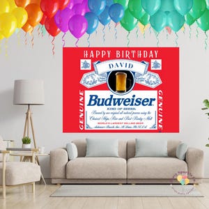 Budweiser Beer Fabric - Etsy