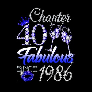 40° compleanno Png, 40 e favoloso Png, Capitolo 40 favoloso dal 1986, Maglietta 40° compleanno Png, 40° compleanno Png, Vintage 1986 Png