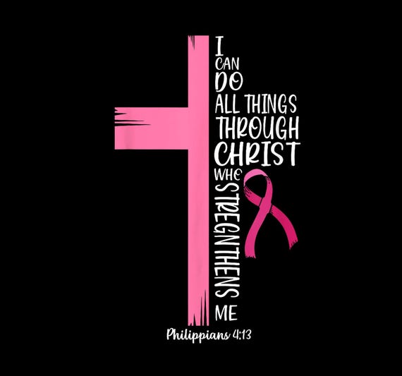 Jesus Pink Bow Cross Breast Cancer Png, Pink Ribbon Awareness Png, Breast Cancer Shirt Design, Faith Hope Strength Sublimation Png