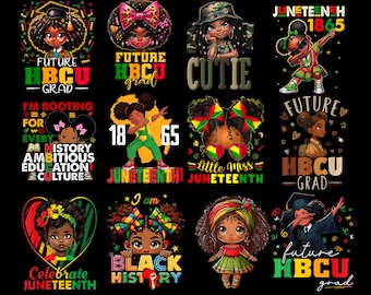 Little Miss Juneteenth PNG Bundle, Juneteenth Png, Black History Png, Juneteenth Kids Png, Cute Black Girl Juneteenth Design, Afro American